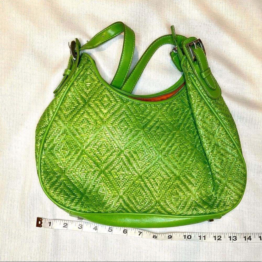 Stone Mountain Green Orange Woven Purse